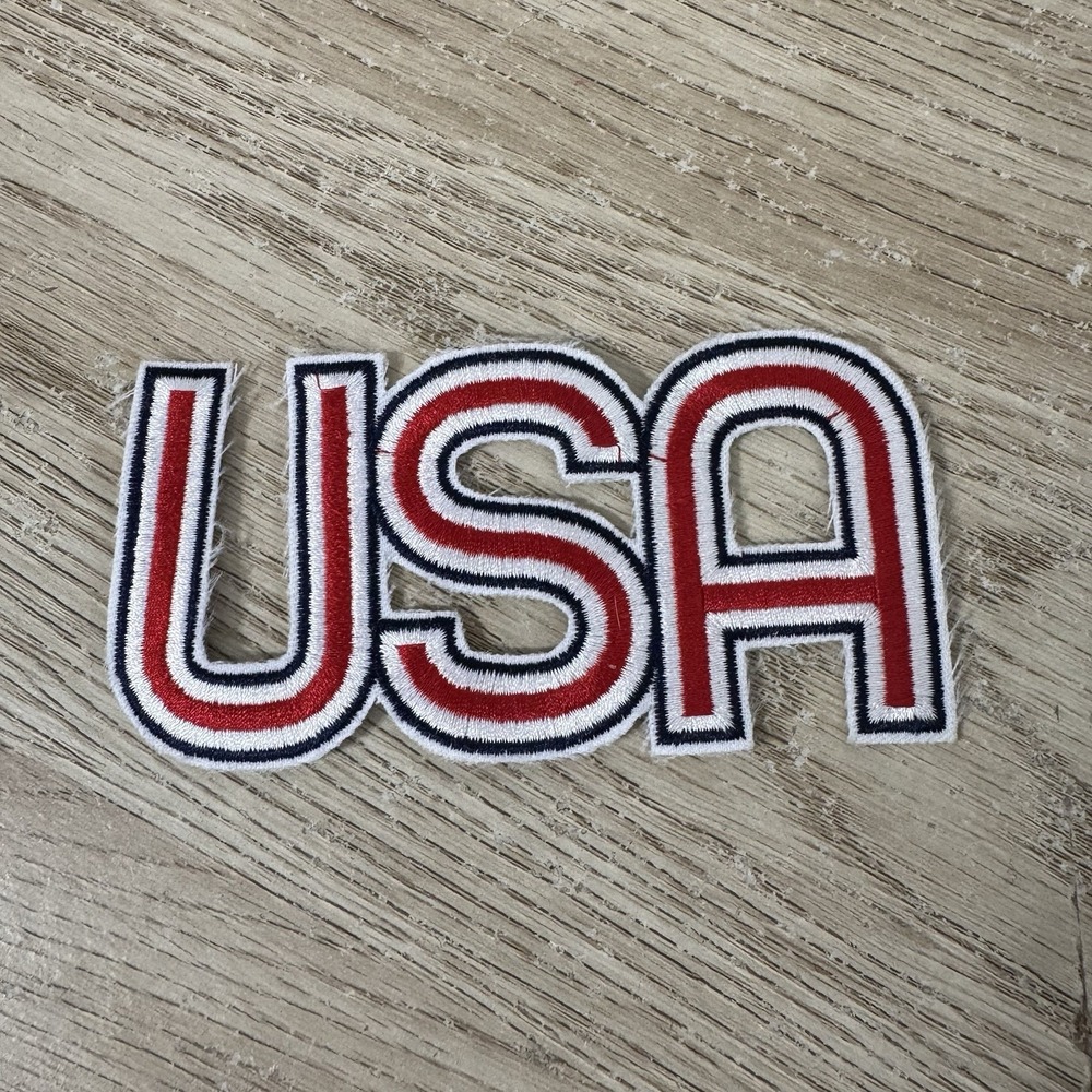 USA American‎ Themed Embroidered Patch 5" x 2.5" Sew On Vintage